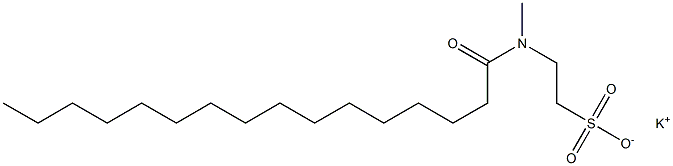 N-Hexadecanoyl-N-methyltaurine potassium salt Struktur