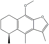 (S)-9-Methoxy-5,6,7,8-tetrahydro-3,4,5-trimethylnaphtho[2,3-b]furan Struktur