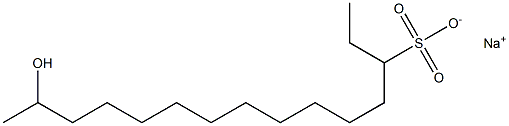 14-Hydroxypentadecane-3-sulfonic acid sodium salt Struktur