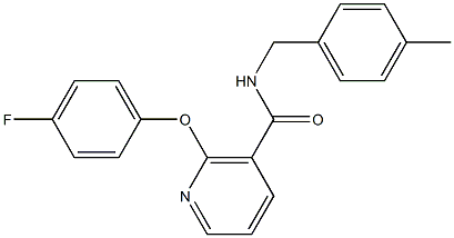 N-(4-Methylbenzyl)-2-(4-fluorophenoxy)nicotinamide Struktur