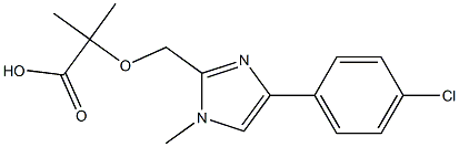 2-[[4-(4-Chlorophenyl)-1-methyl-1H-imidazol-2-yl]methoxy]-2-methylpropionic acid Struktur