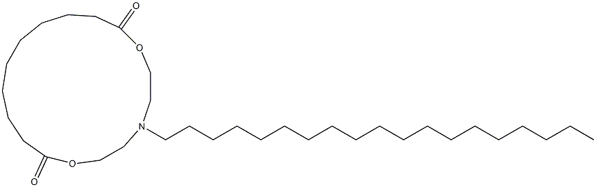 5-Nonadecyl-5-aza-2,8-dioxacyploheptadecane-1,9-dione Struktur