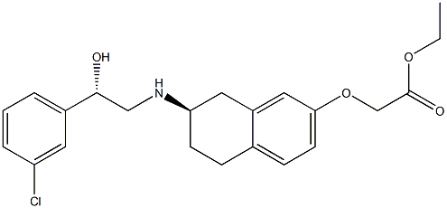 (7R)-5,6,7,8-Tetrahydro-7-[[(S)-2-hydroxy-2-(3-chlorophenyl)ethyl]amino]-2-[(ethoxycarbonyl)methoxy]naphthalene Struktur