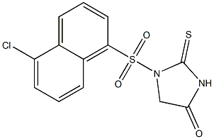 2-Thioxo-1-[[5-chloro-1-naphtyl]sulfonyl]imidazolidin-4-one Struktur