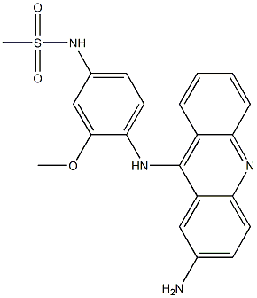 N-[4-[(2-Amino-9-acridinyl)amino]-3-methoxyphenyl]methanesulfonamide Struktur