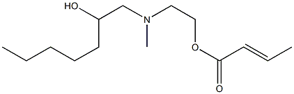 Crotonic acid 2-[N-(2-hydroxyheptyl)-N-methylamino]ethyl ester Struktur