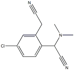 5-Chloro-2-[(dimethylamino)cyanomethyl]benzeneacetonitrile Struktur