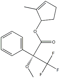 (R)-2-Methoxy-3,3,3-trifluoro-2-phenylpropanoic acid (2-methyl-2-cyclopentenyl) ester Struktur