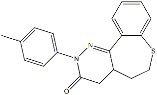 2-(4-Methylphenyl)-4,4a,5,6-tetrahydro[1]benzothiepino[5,4-c]pyridazin-3(2H)-one Struktur