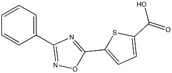 5-(3-Phenyl-1,2,4-oxadiazol-5-yl)thiophene-2-carboxylic acid Struktur