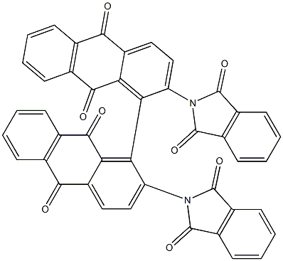 2,2'-Di(1,3-dioxoisoindolin-2-yl)-1,1'-bianthraquinone Struktur