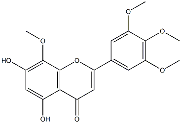 5,7-Dihydroxy-3',4',5',8-tetramethoxyflavone Struktur