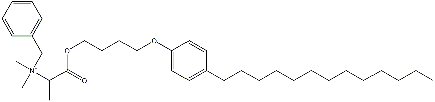 N,N-Dimethyl-N-benzyl-N-[1-[[4-(4-tridecylphenyloxy)butyl]oxycarbonyl]ethyl]aminium Struktur