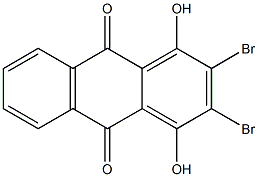 2,3-Dibromo-1,4-dihydroxy-9,10-anthraquinone Struktur