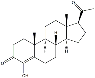 4-Hydroxypregn-4-ene-3,20-dione Struktur