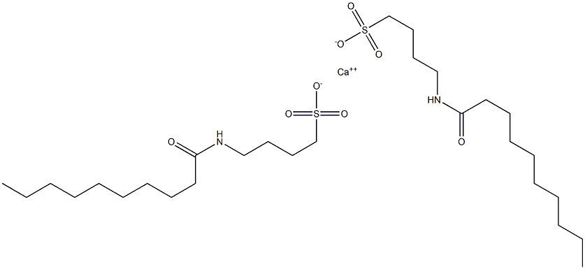 Bis(4-caprinoylamino-1-butanesulfonic acid)calcium salt Struktur