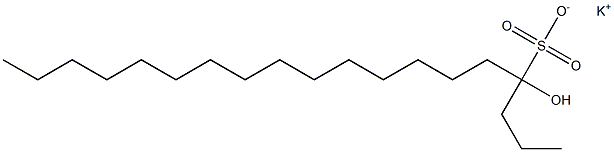 4-Hydroxynonadecane-4-sulfonic acid potassium salt Struktur