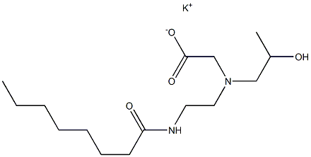 N-(2-Hydroxypropyl)-N-[2-(octanoylamino)ethyl]glycine potassium salt Struktur