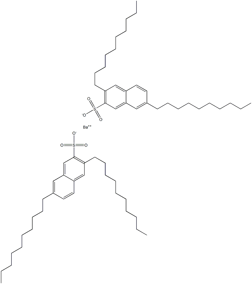 Bis(3,7-didecyl-2-naphthalenesulfonic acid)barium salt Struktur