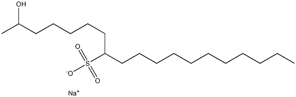 2-Hydroxynonadecane-8-sulfonic acid sodium salt Struktur