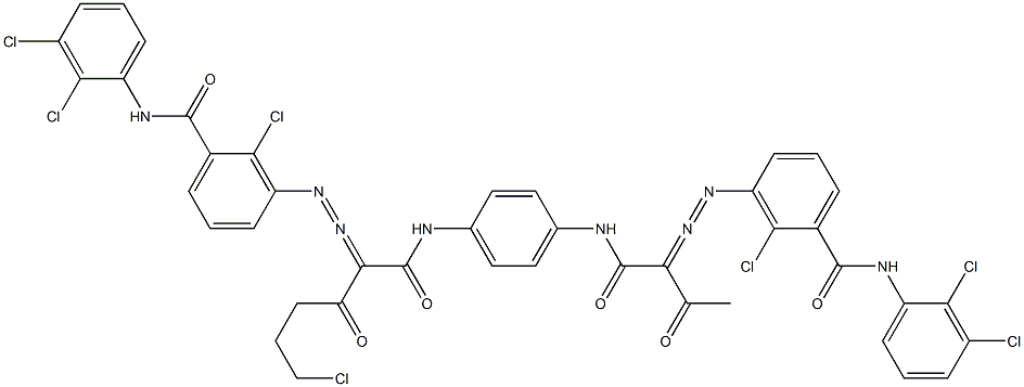 3,3'-[2-(2-Chloroethyl)-1,4-phenylenebis[iminocarbonyl(acetylmethylene)azo]]bis[N-(2,3-dichlorophenyl)-2-chlorobenzamide] Struktur