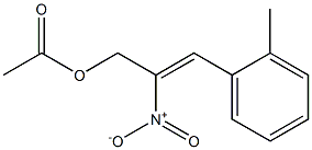 Acetic acid 2-nitro-3-[2-methylphenyl]-2-propenyl ester Struktur