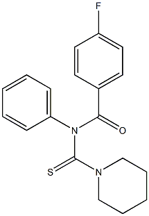 N-(4-Fluorobenzoyl)-N-phenyl-1-piperidinecarbothioamide Struktur