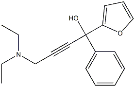 4-(Diethylamino)-1-(2-furyl)-1-phenyl-2-butyn-1-ol Struktur