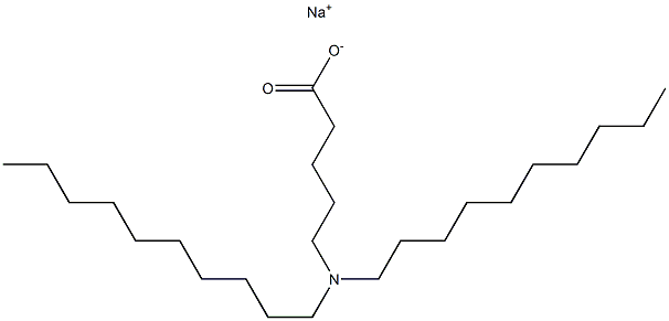 5-(Didecylamino)valeric acid sodium salt Struktur