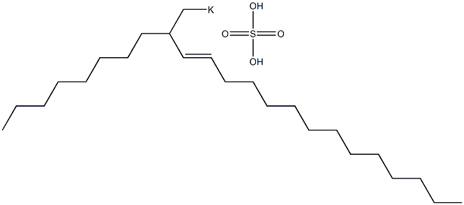 Sulfuric acid 2-octyl-3-hexadecenyl=potassium ester salt Struktur