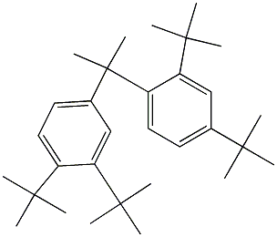 2-(2,4-Di-tert-butylphenyl)-2-(3,4-di-tert-butylphenyl)propane Struktur