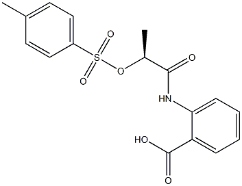 (-)-2-[(S)-2-(p-Toluenesulfonyloxy)propionylamino]benzoic acid Struktur