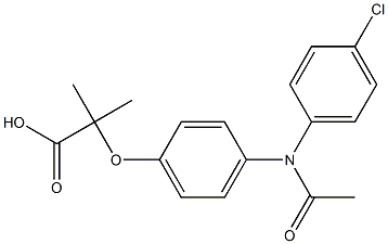 2-[4-(4-Chlorophenylacetylamino)phenoxy]-2-methylpropionic acid Struktur