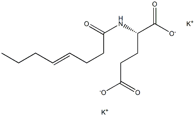 N-(4-Octenoyl)glutamic acid dipotassium salt Struktur