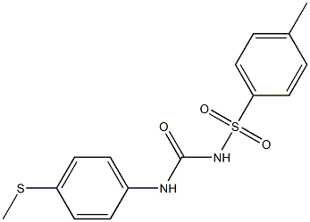 1-[4-Methylthiophenyl]-3-(4-methylphenylsulfonyl)urea Struktur