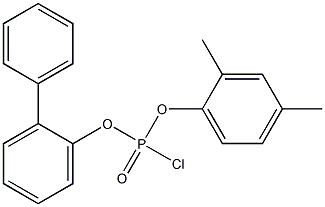 Chlorophosphonic acid 2-biphenylyl 2,4-xylyl ester Struktur