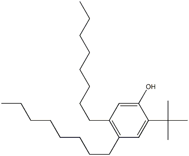 2-tert-Butyl-4,5-dioctylphenol Struktur