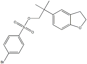 4-Bromobenzenesulfonic acid 2-methyl-2-[(2,3-dihydrobenzofuran)-5-yl]propyl ester Struktur