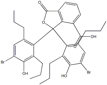 1,1-Bis(4-bromo-3-hydroxy-2,6-dipropylphenyl)-1,3-dihydro-3-oxoisobenzofuran-7-carboxylic acid Struktur