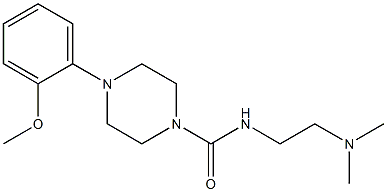 N-(2-Dimethylaminoethyl)-4-[2-methoxyphenyl]piperazine-1-carboxamide Struktur