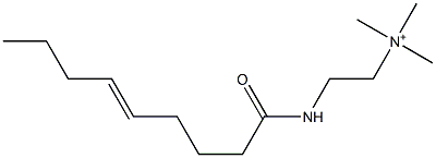 N,N,N-Trimethyl-2-(5-nonenoylamino)ethanaminium Struktur