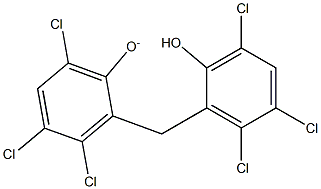 2-[(2-Hydroxy-3,5,6-trichlorophenyl)methyl]-3,4,6-trichlorophenolate Struktur