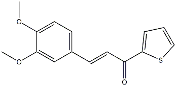 (E)-1-(2-Thienyl)-3-(3,4-dimethoxyphenyl)-2-propene-1-one Struktur