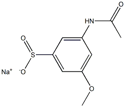 3-(Acetylamino)-5-methoxybenzenesulfinic acid sodium salt Struktur