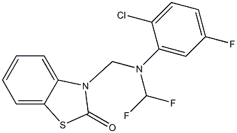 3-[(2-Chloro-5-trifluoromethylphenylamino)methyl]benzothiazol-2(3H)-one Struktur