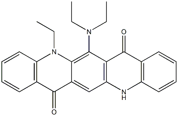 6-(Diethylamino)-5-ethyl-5,12-dihydroquino[2,3-b]acridine-7,14-dione Struktur