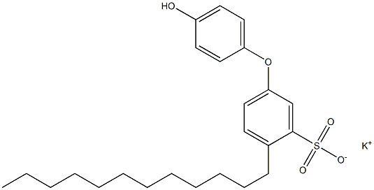 4'-Hydroxy-4-dodecyl[oxybisbenzene]-3-sulfonic acid potassium salt Struktur