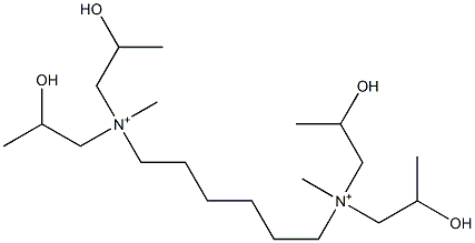 N,N,N',N'-Tetrakis(2-hydroxypropyl)-N,N'-dimethylhexane-1,6-diaminium Struktur