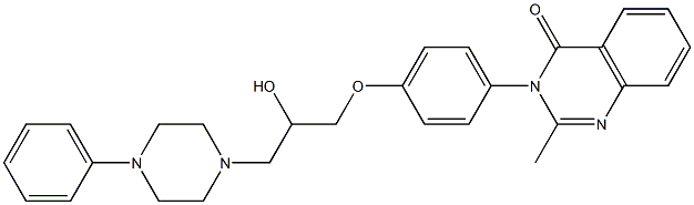 3-[4-[2-Hydroxy-3-(4-phenyl-1-piperazinyl)propoxy]phenyl]-2-methylquinazolin-4(3H)-one Struktur