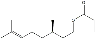 (R)-3,7-Dimethyl-6-octen-1-ol propionate Struktur